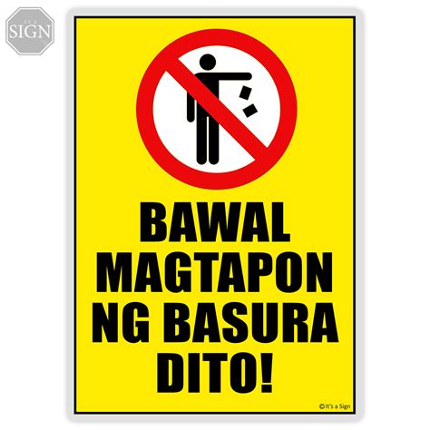 bawal magtapon ng basura slogan